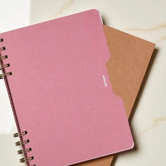 3-Pack – Altitude Supplies Spiral Journals 6.25" x 8.5" 160 Pgs – Mauve Cover - Picture 5 of 9